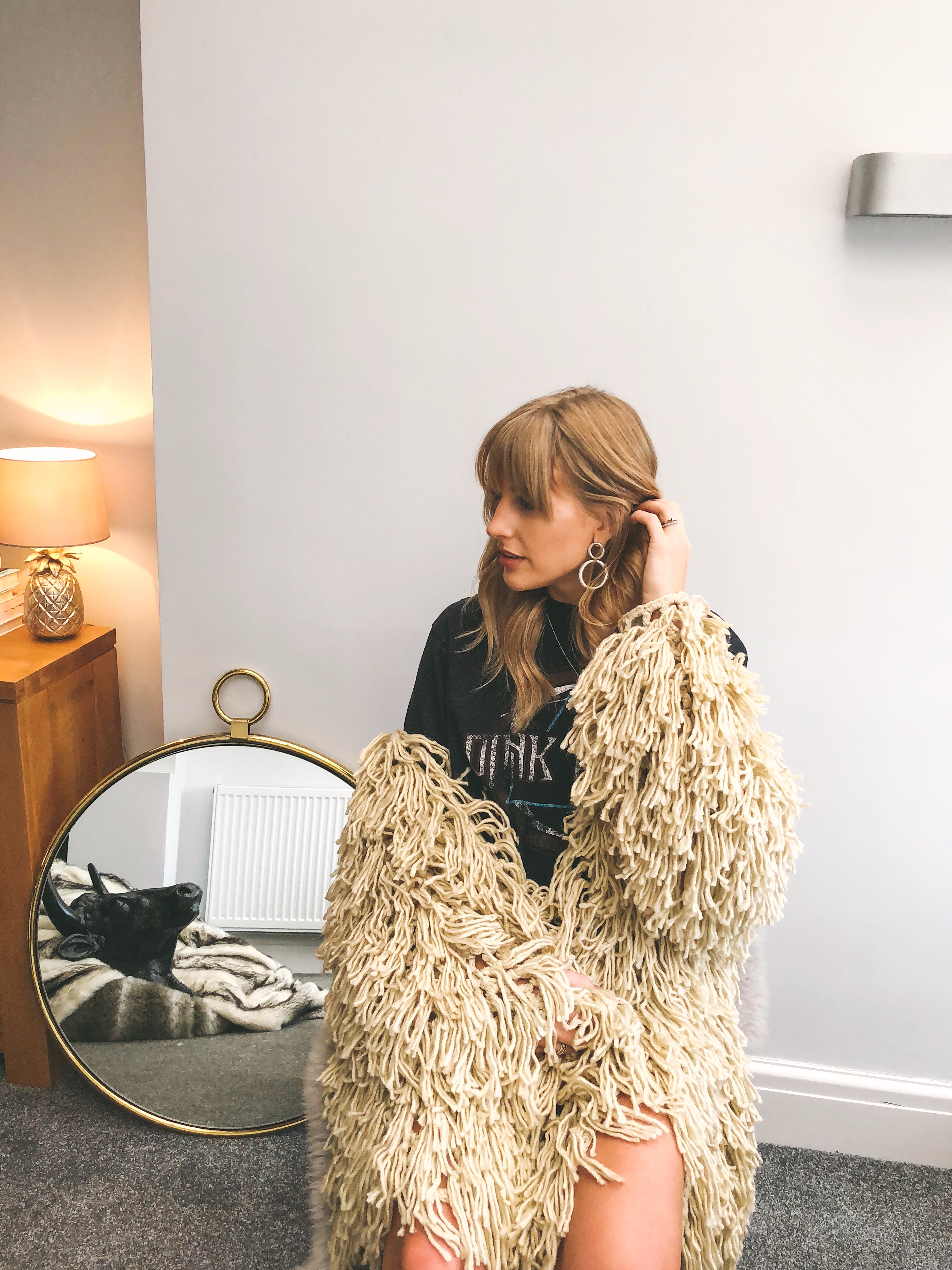 plt shaggy cardigan