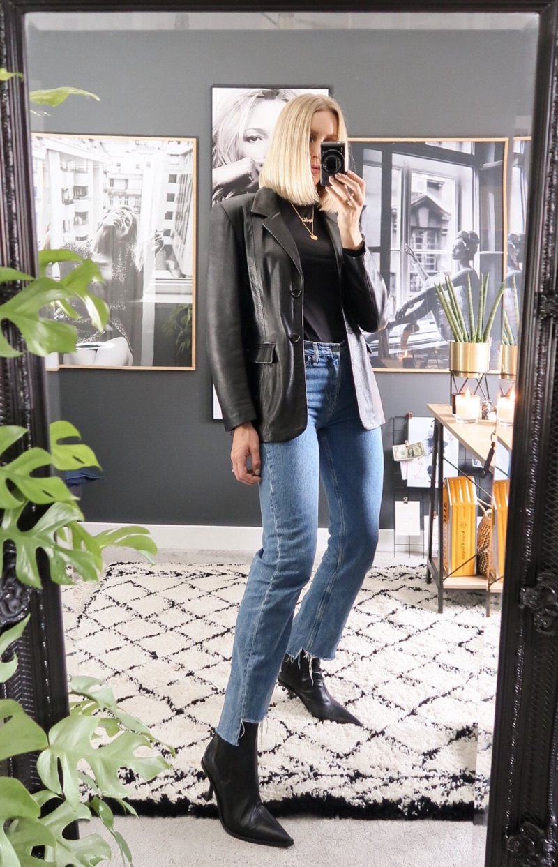 Leather Blazer Outfit Ideas, Where To Buy On The High Street And Second Hand/Vintage Shopping Tips!